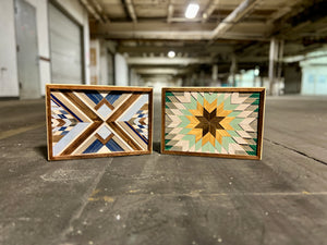 Wood Mosaic Wall Art - 14" x 10"