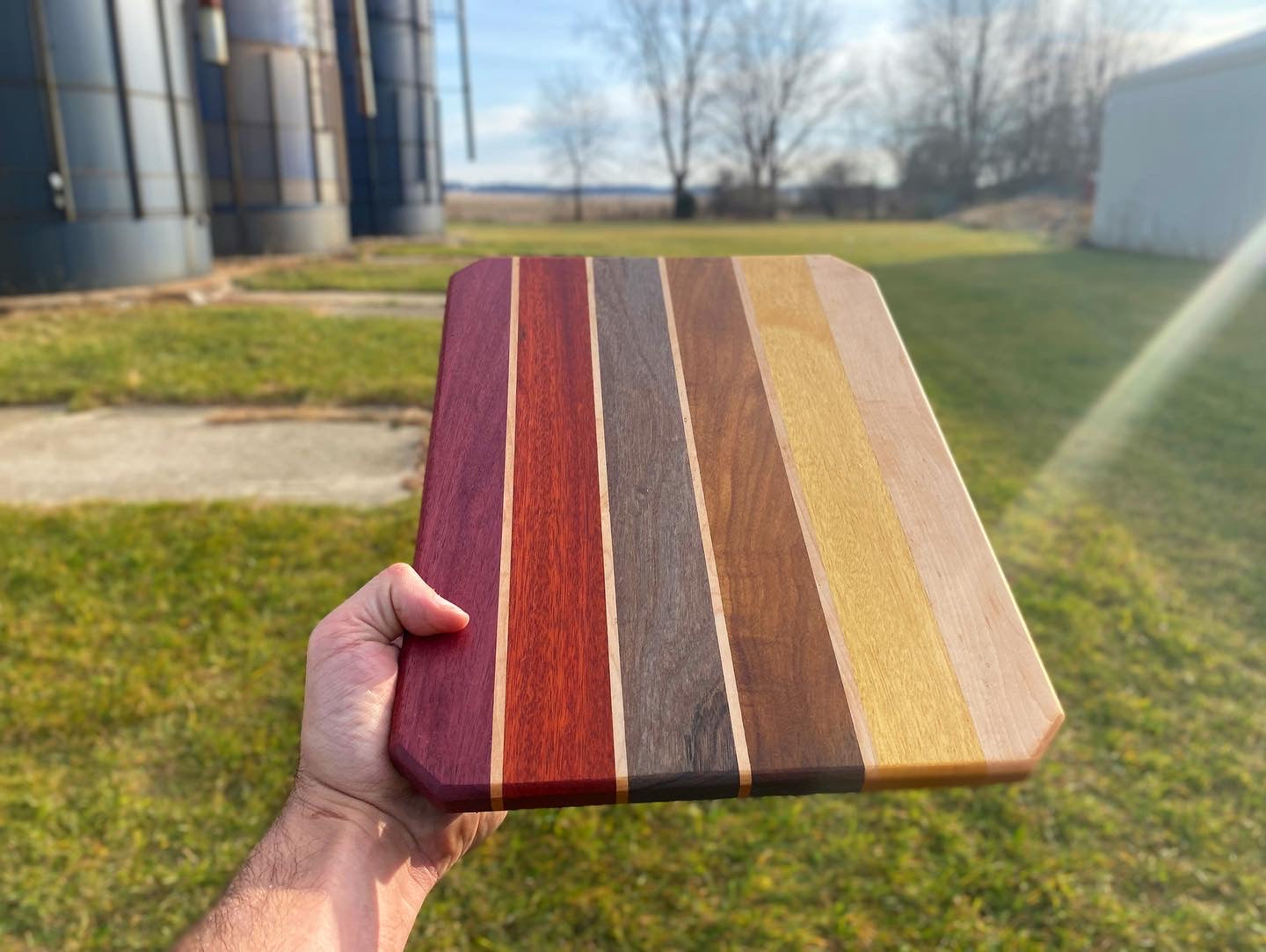 Amish Exotic Cutting Board - 12 or 18 in Rainbow of Colors